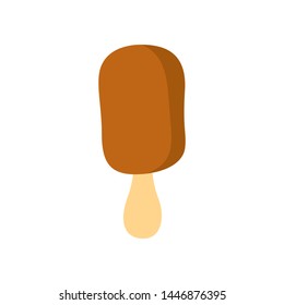 chocolate ice cream icon, vector illustration isolated on white background