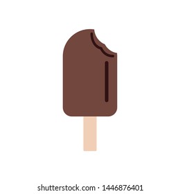 chocolate ice cream icon, vector illustration isolated on white background