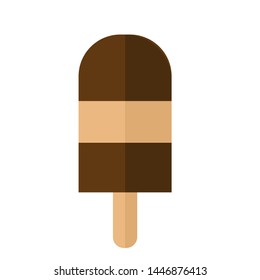 chocolate ice cream icon, vector illustration isolated on white background