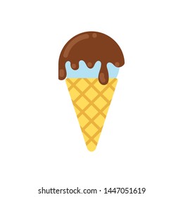 chocolate ice cream icon, vector illustration isolated on white background