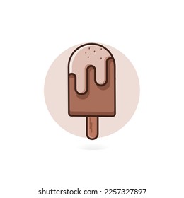 chocolate ice cream icon vector set for icon 