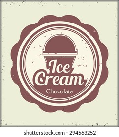Chocolate Ice cream label