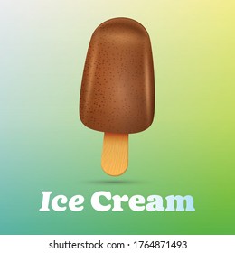 chocolate ice cream in a multicolor background