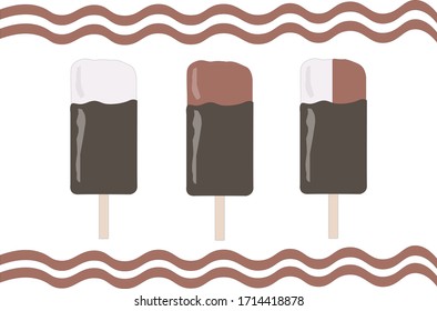 chocolate ice cream on a stick