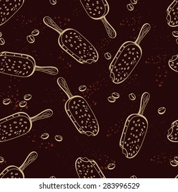 Chocolate ice cream pattern