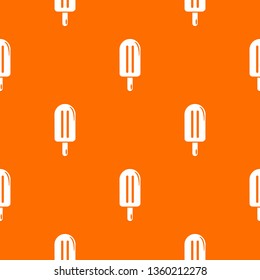 Chocolate ice cream pattern vector orange for any web design best