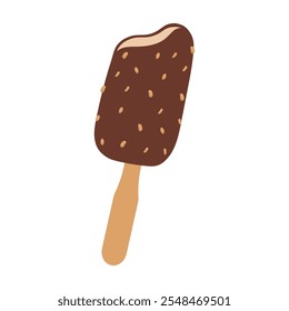 Chocolate Ice Cream Stick Illustration - Single Vector