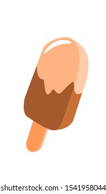 Chocolate Ice cream stick isolated on white background