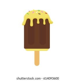 Chocolate ice cream vector
