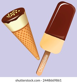 Chocolate Ice Cream Vector Design