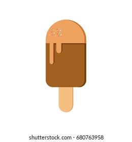 Chocolate ice cream vector eps10