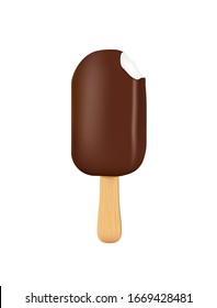 Chocolate ice cream. vector illustration