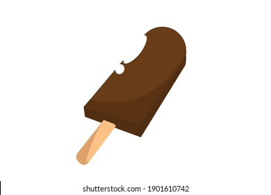 Chocolate Ice Cream Vector Illustration