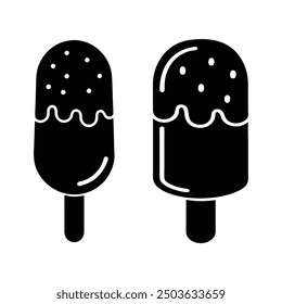 Chocolate ice cream vector illustration