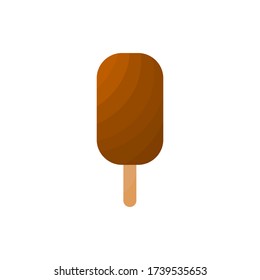 Chocolate ice cream vector isolated on white background