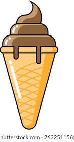 chocolate ice cream vectors illustration