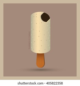 chocolate ice cream with white chocolate
