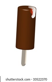 Chocolate ice lolly