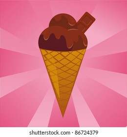 chocolate ice-cream background