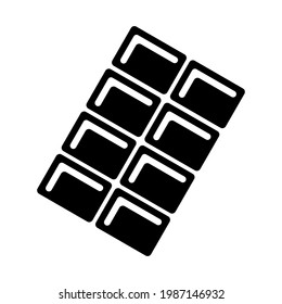 Chocolate icon. Black icon. Vector illustration.