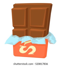 Chocolate icon. Cartoon illustration of chocolate vector icon for web