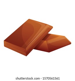 Chocolate icon. Cartoon of chocolate vector icon for web design isolated on white background