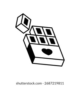 Icono de chocolate Ilustración vectorial limpia y moderna