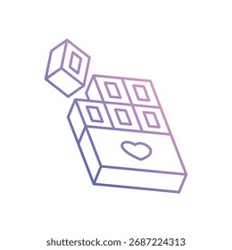 Icono de chocolate Ilustración vectorial limpia y moderna