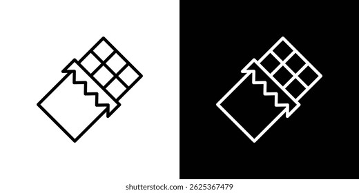 Chocolate icon concept stroke on white background