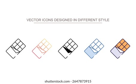 Chocolate icon design with white background stock illustration