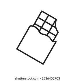 Chocolate icon Flat art illustration in outline