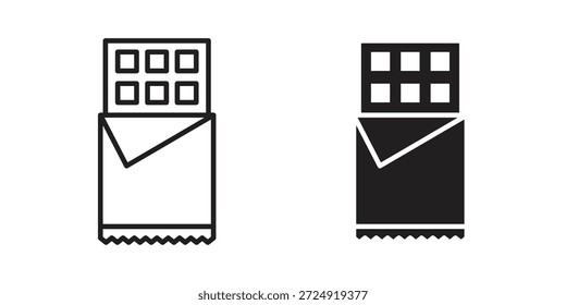 Chocolate icon flat and stroke collection for ui ux work.