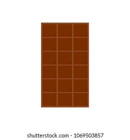 chocolate icon in flat style isolated vector illustration on white transparent background