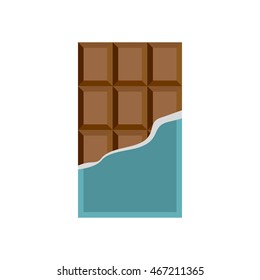 Chocolate icon in flat style on a white background