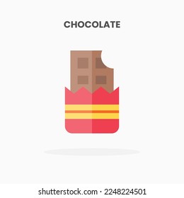 Chocolate icon flat. Vector illustration on white background. Can used for web, app, digital product, presentation, UI and many more.