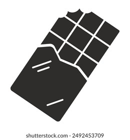 icono de chocolate, símbolo de comida, Ilustración vectorial plana sobre un fondo blanco