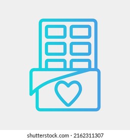 Chocolate icon in gradient style, use for website mobile app presentation