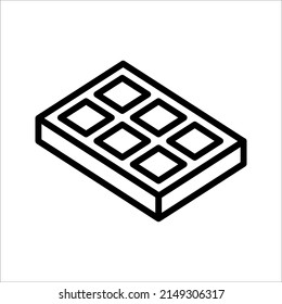 Icono de chocolate. Pictograma de contorno negro de alta calidad para el diseño de sitios web. Ilustración vectorial en un fondo blanco.