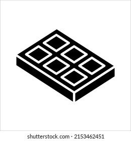 Chocolate icon. High quality black outline pictogram for web site design. Vector illustration on a white background.