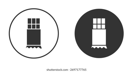 Ilustração do ícone de chocolate. Gráficos de vetor de pixel - Vetor.