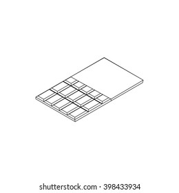 Chocolate icon, isometric 3d style
