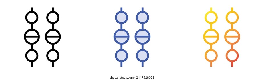 icono de chocolate. Diseño de estilo de relleno lineal, azul y degradado aislado sobre fondo blanco