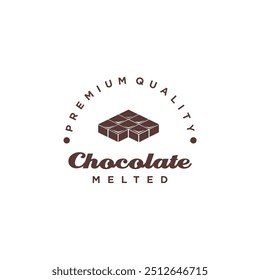 Chocolate icon logo. chocolate bar with box in flat vector icon, chocolate icon on white background.