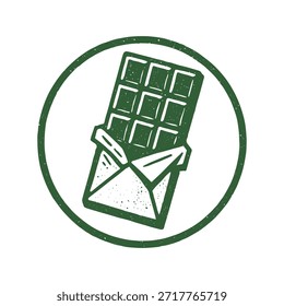Schokolade Symbol Logo Siegel Vektor auf weißem Hintergrund
Vektorstempelsymbol