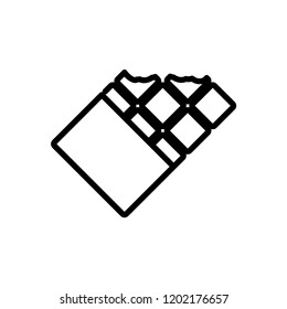 Chocolate icon, opened chocolate - vector illustration eps10.