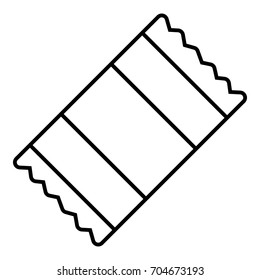 Chocolate icon. Outline illustration of chocolate vector icon for web