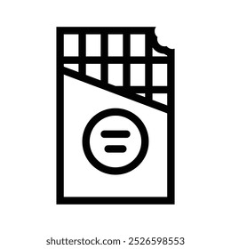 chocolate icon. Outline style design isolated on white background