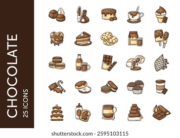Chocolate icon pack. Set icon design