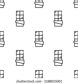 chocolate icon pattern. Seamless chocolate pattern on white background.