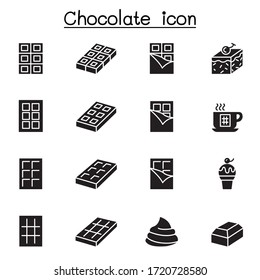 Chocolate icon set vector illustration graphic design